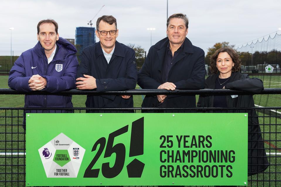 Mark Bullingham, Simon Hayes (Sport England), Richard Masters (Premier League), Sam Bunis